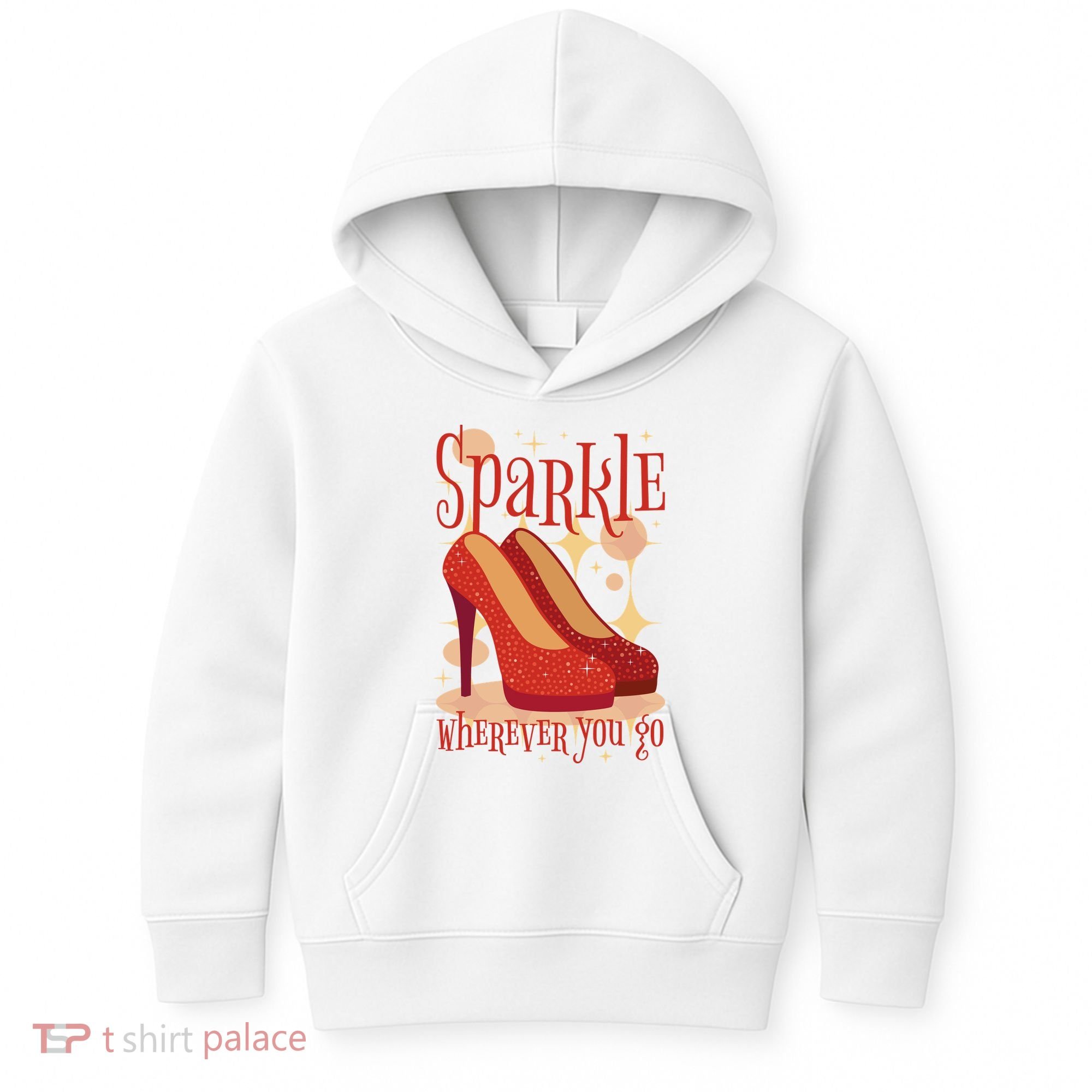 Sparkle Wherever You Go Red Heels Gift For Her Kids Hoodie