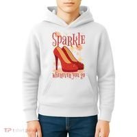 Sparkle Wherever You Go Red Heels Gift For Her Kids Hoodie thumb 4