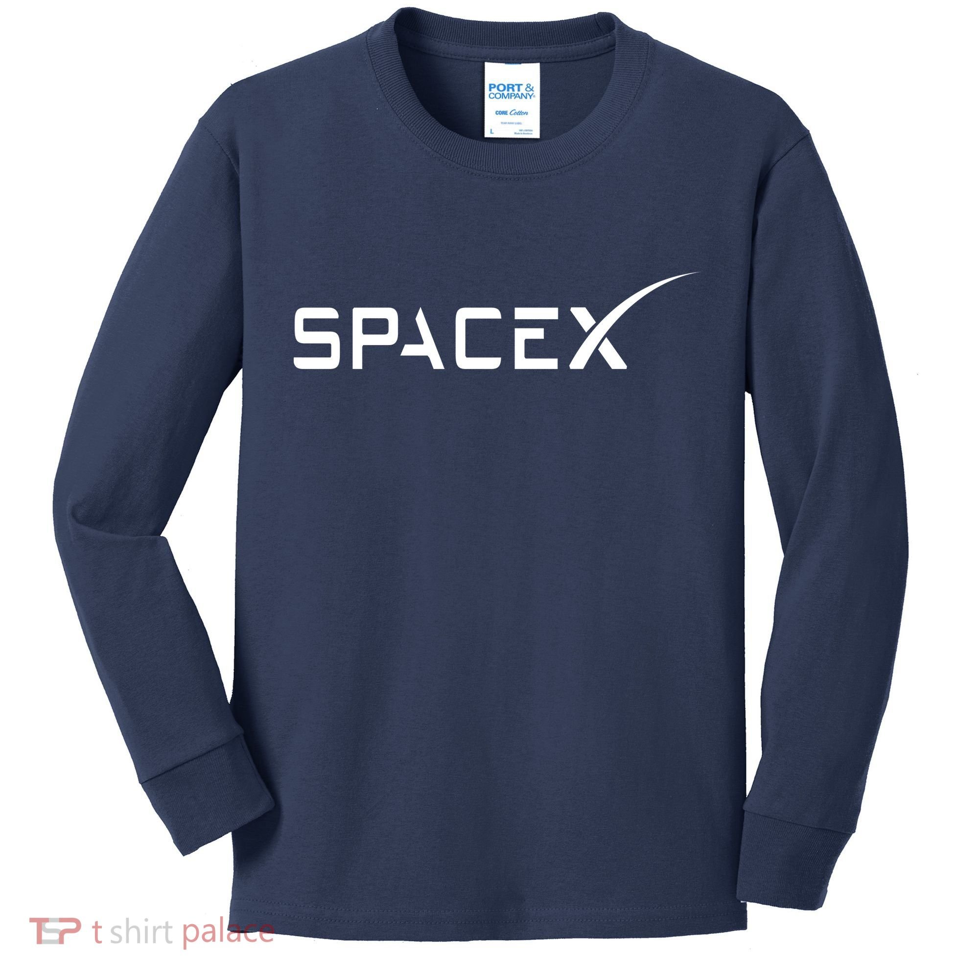 Space X Classic Logo Kids Long Sleeve Shirt