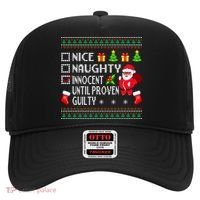 Santa Xmas List Nice Naughty Innocent Until Proven Guilty Cool Gift Hat thumb 0