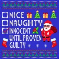 Santa Xmas List Nice Naughty Innocent Until Proven Guilty Cool Gift Visor thumb 3