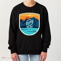 Stellar Xlm Mountain Badge Crypto Currency Sunrise Lake Gift Women's Sweatshirt thumb 0