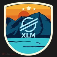 Stellar Xlm Mountain Badge Crypto Currency Sunrise Lake Gift Doggie Tank thumb 4