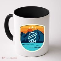 Stellar Xlm Mountain Badge Crypto Currency Sunrise Lake Gift Coffee Mug thumb 0
