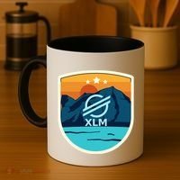 Stellar Xlm Mountain Badge Crypto Currency Sunrise Lake Gift Coffee Mug thumb 4