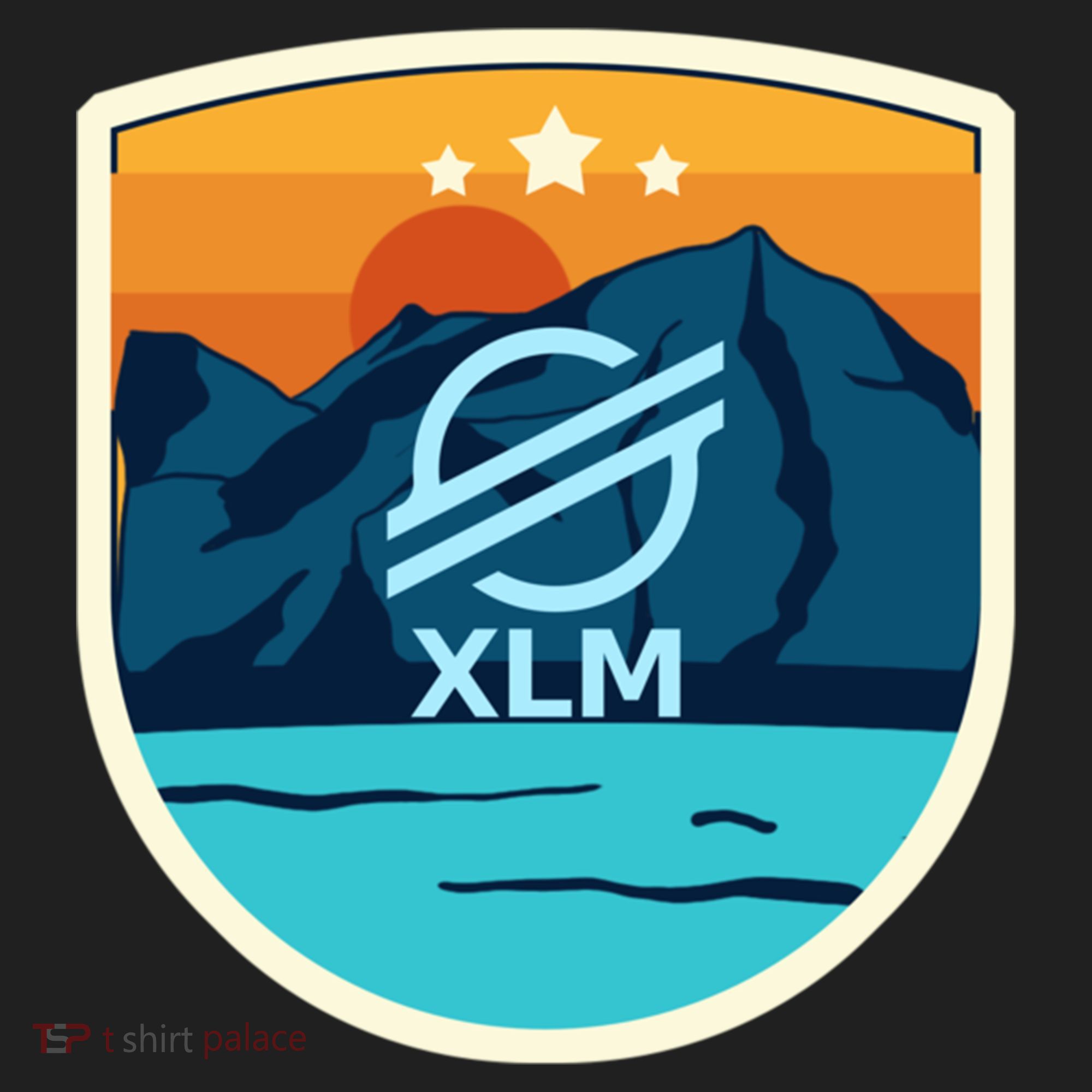 Stellar Xlm Mountain Badge Crypto Currency Sunrise Lake Gift Beanie