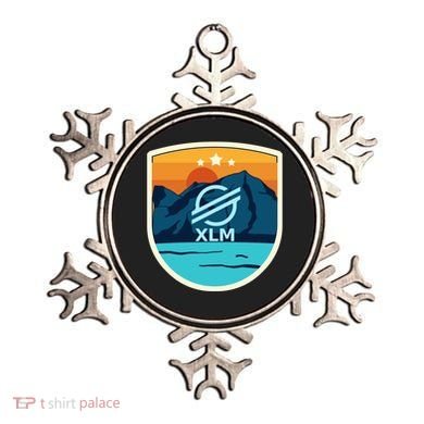 Stellar Xlm Mountain Badge Crypto Currency Sunrise Lake Gift Ornament