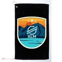 Stellar Xlm Mountain Badge Crypto Currency Sunrise Lake Gift Golf Towel thumb 0