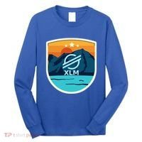 Stellar Xlm Mountain Badge Crypto Currency Sunrise Lake Gift Long Sleeve Shirt thumb 0