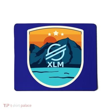 Stellar Xlm Mountain Badge Crypto Currency Sunrise Lake Gift Mousepad