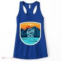 Stellar Xlm Mountain Badge Crypto Currency Sunrise Lake Gift Women's Tank Top thumb 0