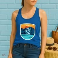 Stellar Xlm Mountain Badge Crypto Currency Sunrise Lake Gift Women's Tank Top thumb 2