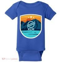 Stellar Xlm Mountain Badge Crypto Currency Sunrise Lake Gift Baby Bodysuit thumb 0