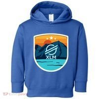 Stellar Xlm Mountain Badge Crypto Currency Sunrise Lake Gift Toddler Hoodie thumb 0