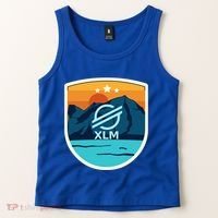 Stellar Xlm Mountain Badge Crypto Currency Sunrise Lake Gift Tank Top thumb 2