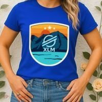 Stellar Xlm Mountain Badge Crypto Currency Sunrise Lake Gift Women's T-Shirt thumb 2
