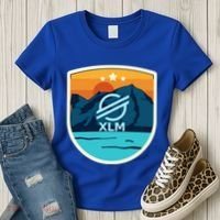 Stellar Xlm Mountain Badge Crypto Currency Sunrise Lake Gift Women's T-Shirt thumb 3