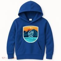 Stellar Xlm Mountain Badge Crypto Currency Sunrise Lake Gift Kids Hoodie thumb 0