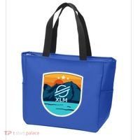 Stellar Xlm Mountain Badge Crypto Currency Sunrise Lake Gift Tote Bag thumb 3
