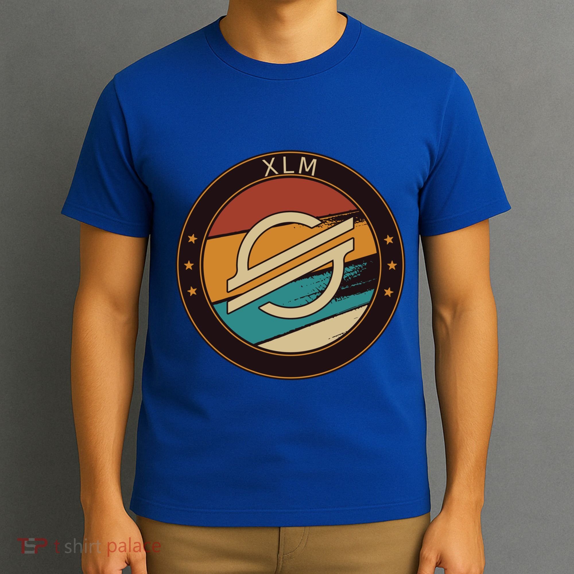 Stellar Xlm Vintage Crypto Retro Art Cryptocurrency Funny Gift T-Shirt