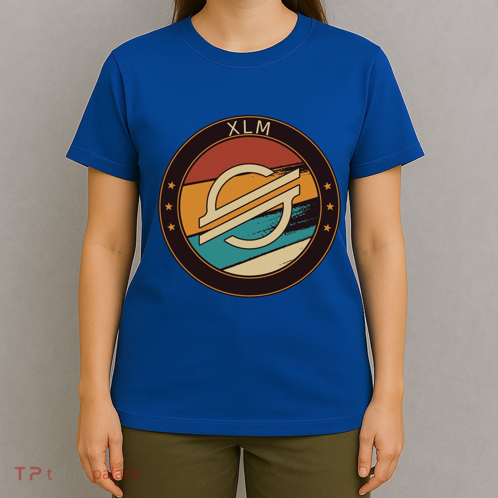 Stellar Xlm Vintage Crypto Retro Art Cryptocurrency Funny Gift T-Shirt