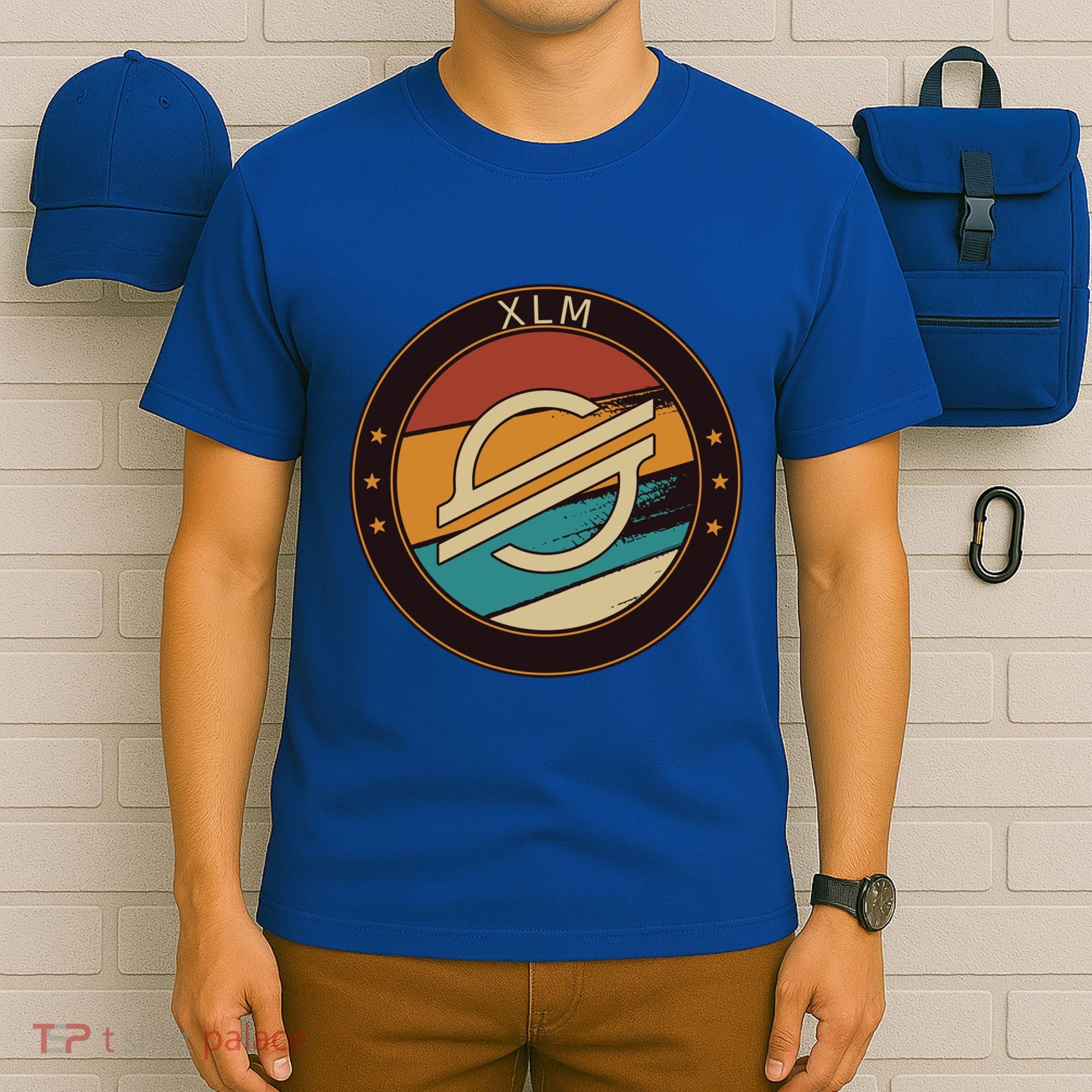 Stellar Xlm Vintage Crypto Retro Art Cryptocurrency Funny Gift T-Shirt