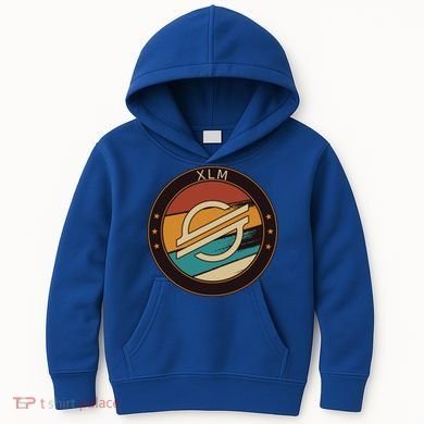 Stellar Xlm Vintage Crypto Retro Art Cryptocurrency Funny Gift Kids Hoodie