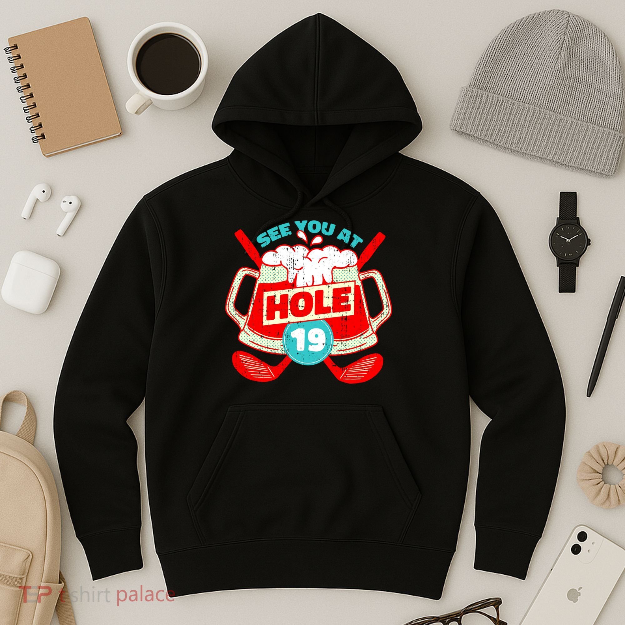 See You At Hole 19 Funny Golfer Golf Golfing Hoodie