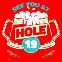 See You At Hole 19 Funny Golfer Golf Golfing Santa Hat thumb 1