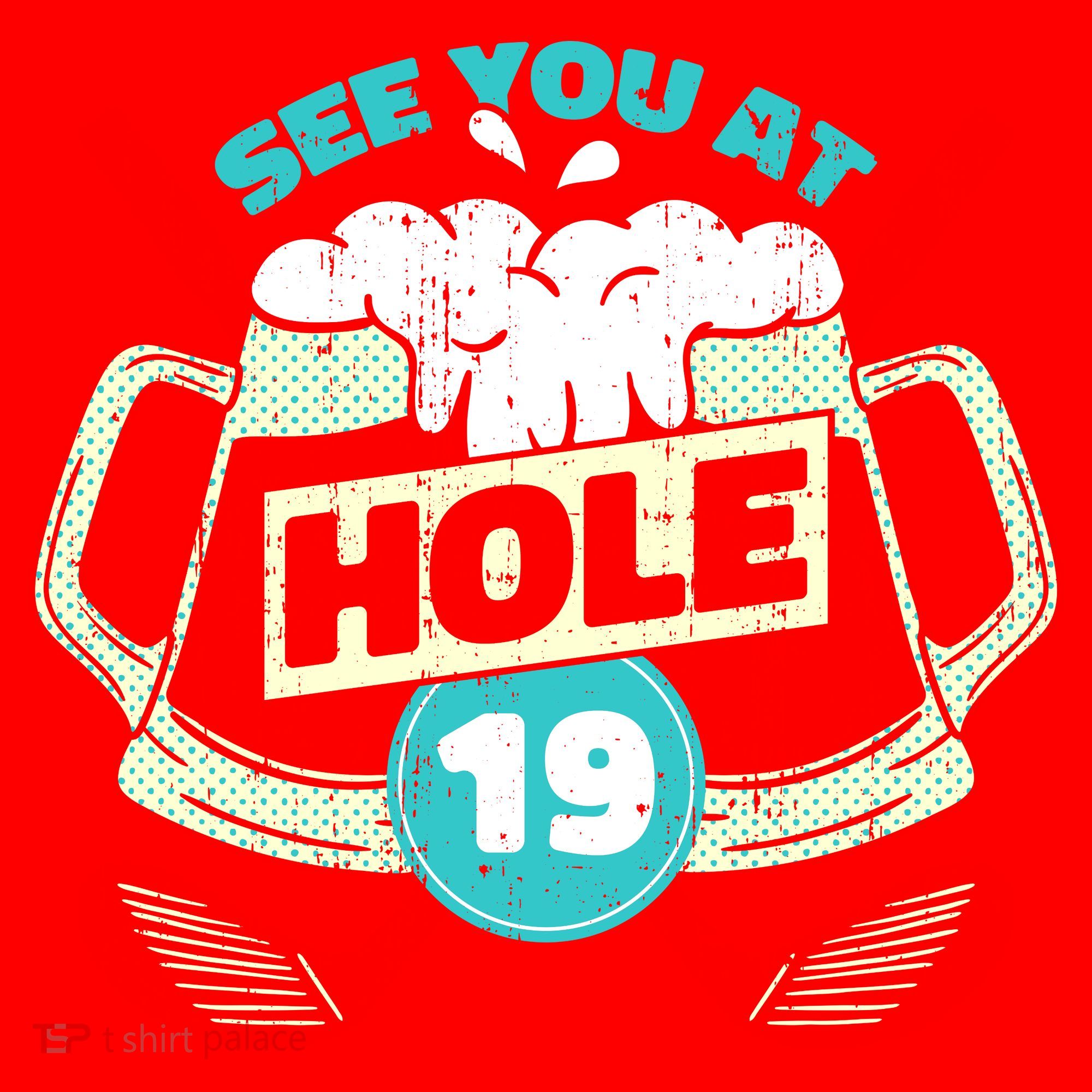 See You At Hole 19 Funny Golfer Golf Golfing Santa Hat