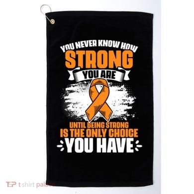 Strong You Are Ms Awareness Multiple Sclerosis Survivor Gift Golf Towel