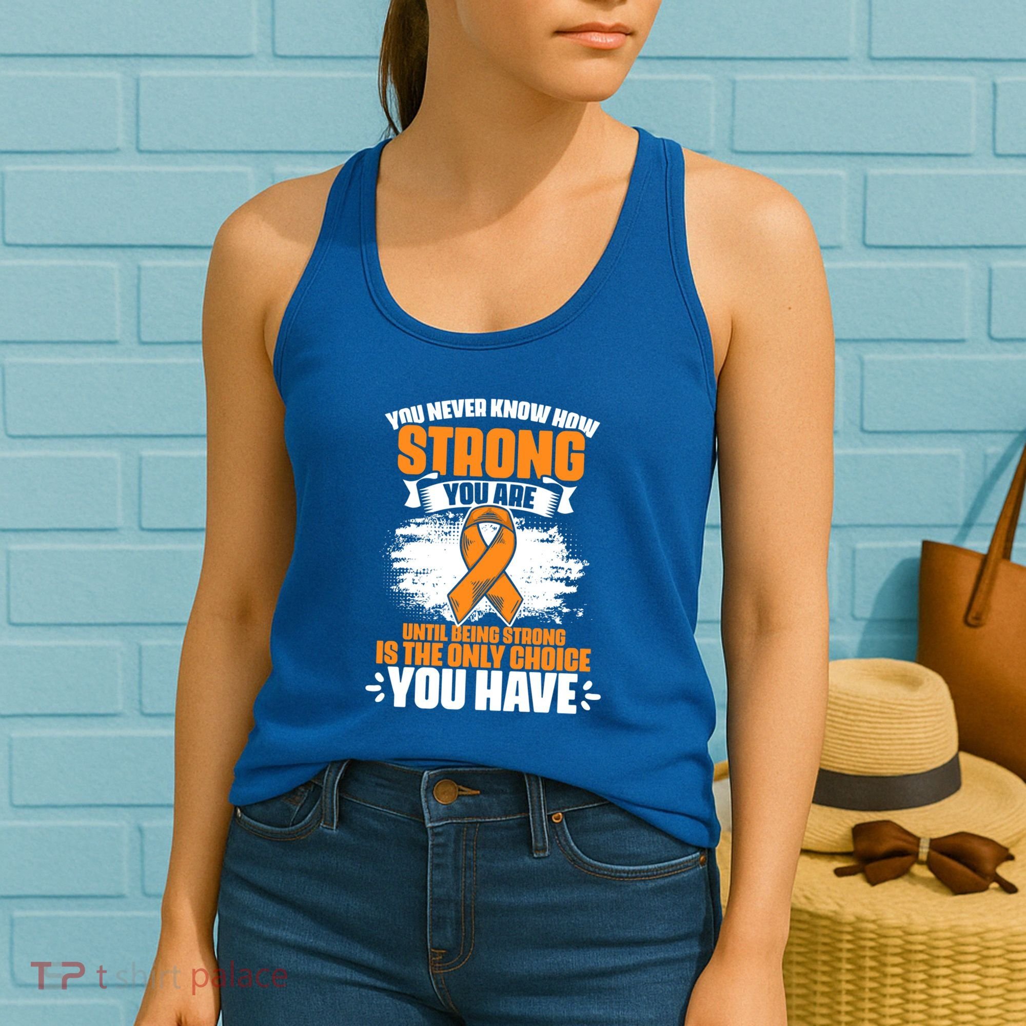 Strong You Are Ms Awareness Multiple Sclerosis Survivor Gift Women's Tank Top