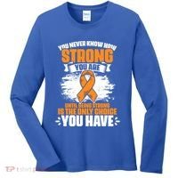Strong You Are Ms Awareness Multiple Sclerosis Survivor Gift Women's Long Sleeve Shirt thumb 0