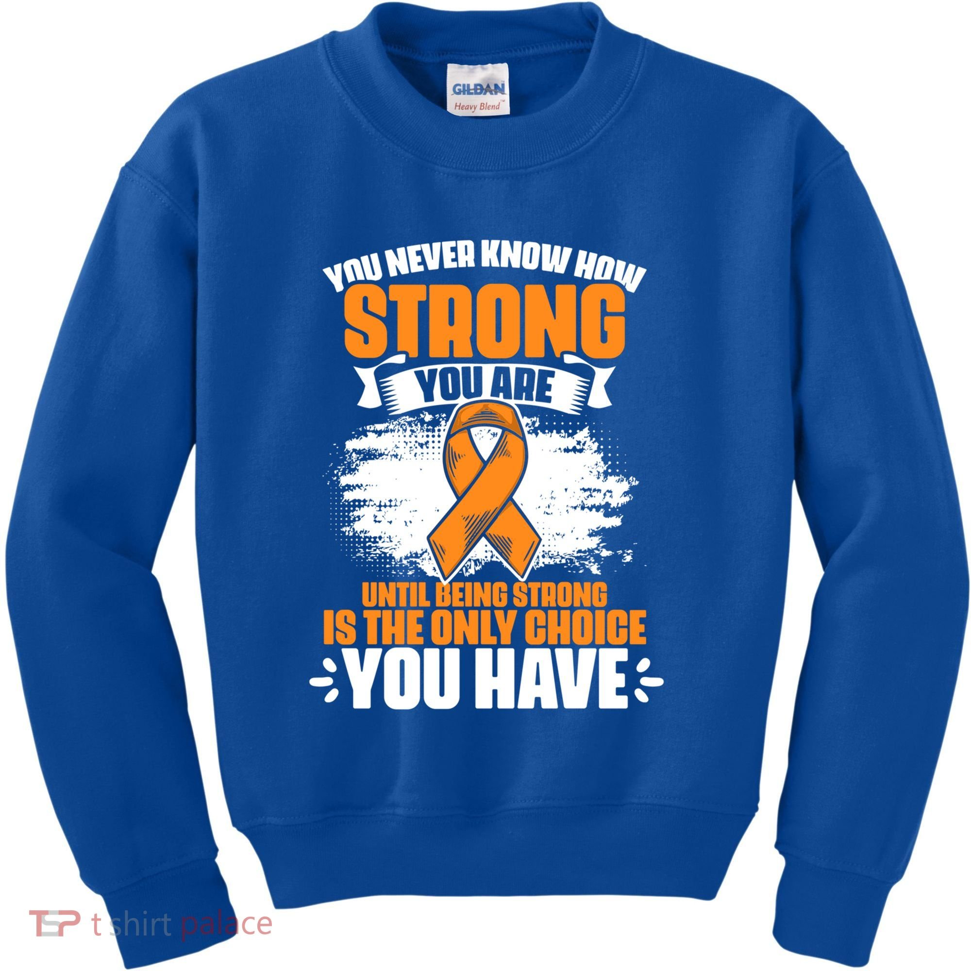 Strong You Are Ms Awareness Multiple Sclerosis Survivor Gift Kids Sweatshirt