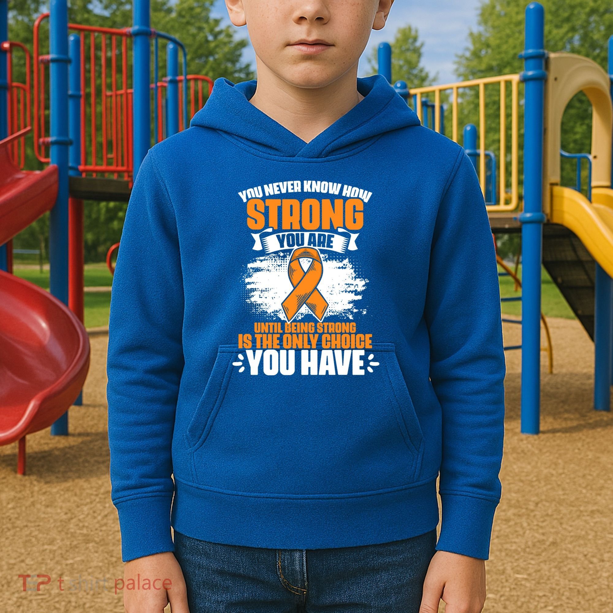 Strong You Are Ms Awareness Multiple Sclerosis Survivor Gift Kids Hoodie