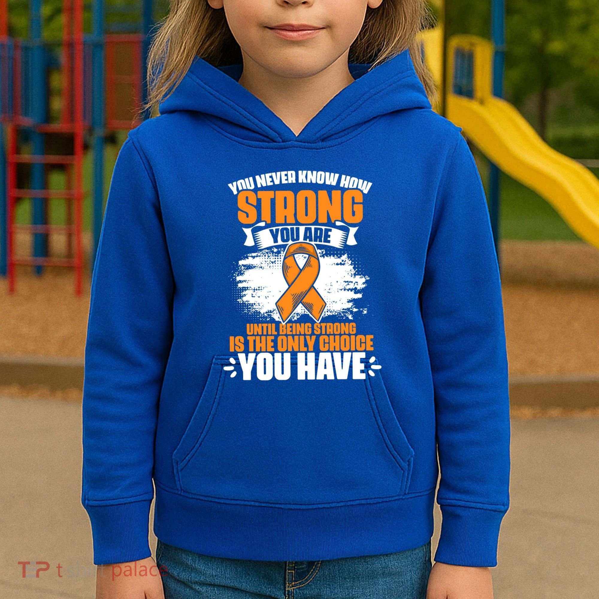 Strong You Are Ms Awareness Multiple Sclerosis Survivor Gift Kids Hoodie