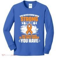 Strong You Are Ms Awareness Multiple Sclerosis Survivor Gift Kids Long Sleeve Shirt thumb 0