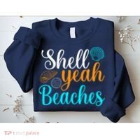 Shell Yeah Beaches Summer Vacation Tropical Cruise Sweatshirt thumb 2