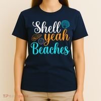 Shell Yeah Beaches Summer Vacation Tropical Cruise T-Shirt thumb 4