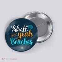 Shell Yeah Beaches Summer Vacation Tropical Cruise Button thumb 0