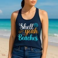 Shell Yeah Beaches Summer Vacation Tropical Cruise Women's Tank Top thumb 2