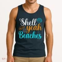 Shell Yeah Beaches Summer Vacation Tropical Cruise Tank Top thumb 3