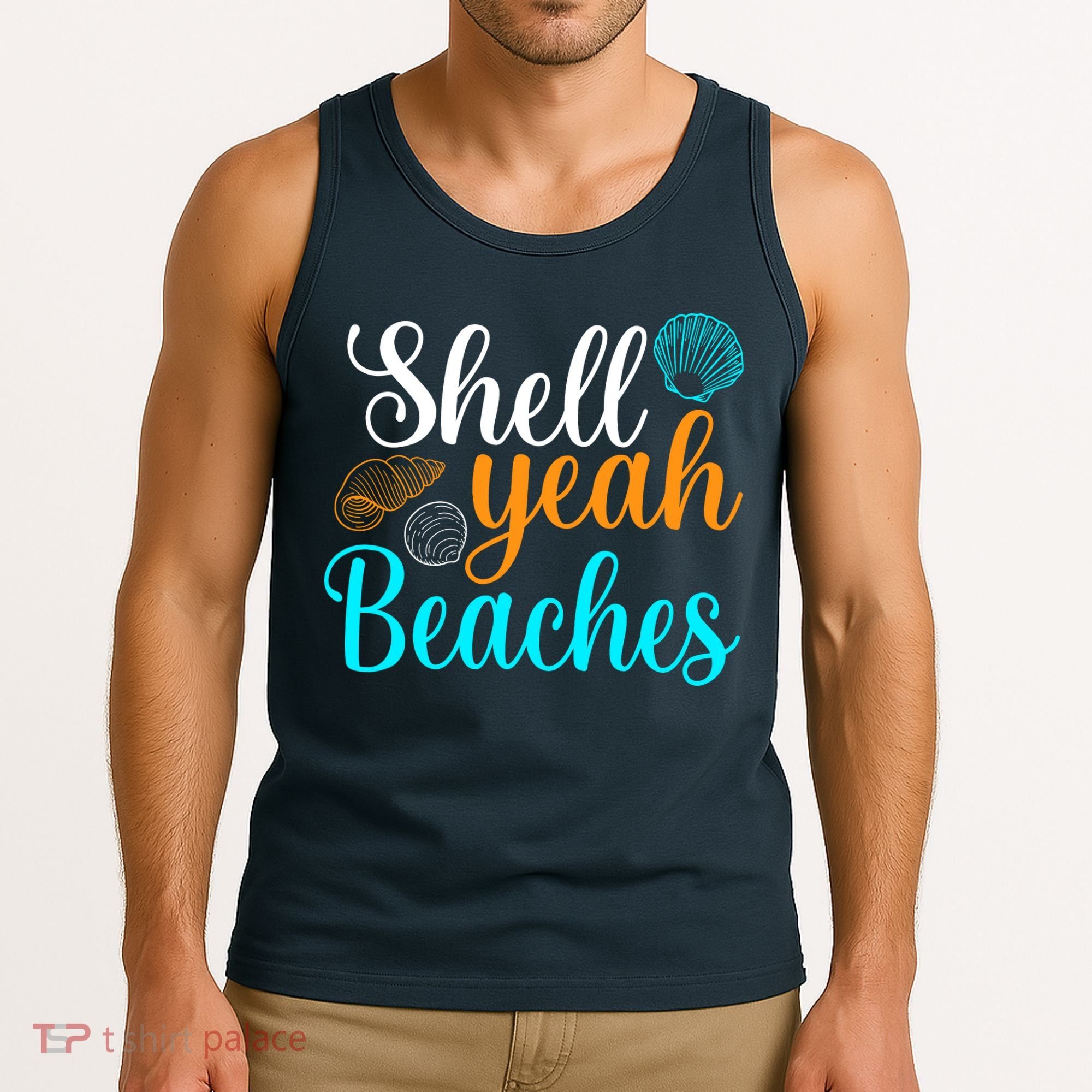 Shell Yeah Beaches Summer Vacation Tropical Cruise Tank Top