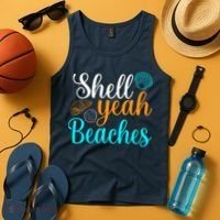 Shell Yeah Beaches Summer Vacation Tropical Cruise Tank Top thumb 4