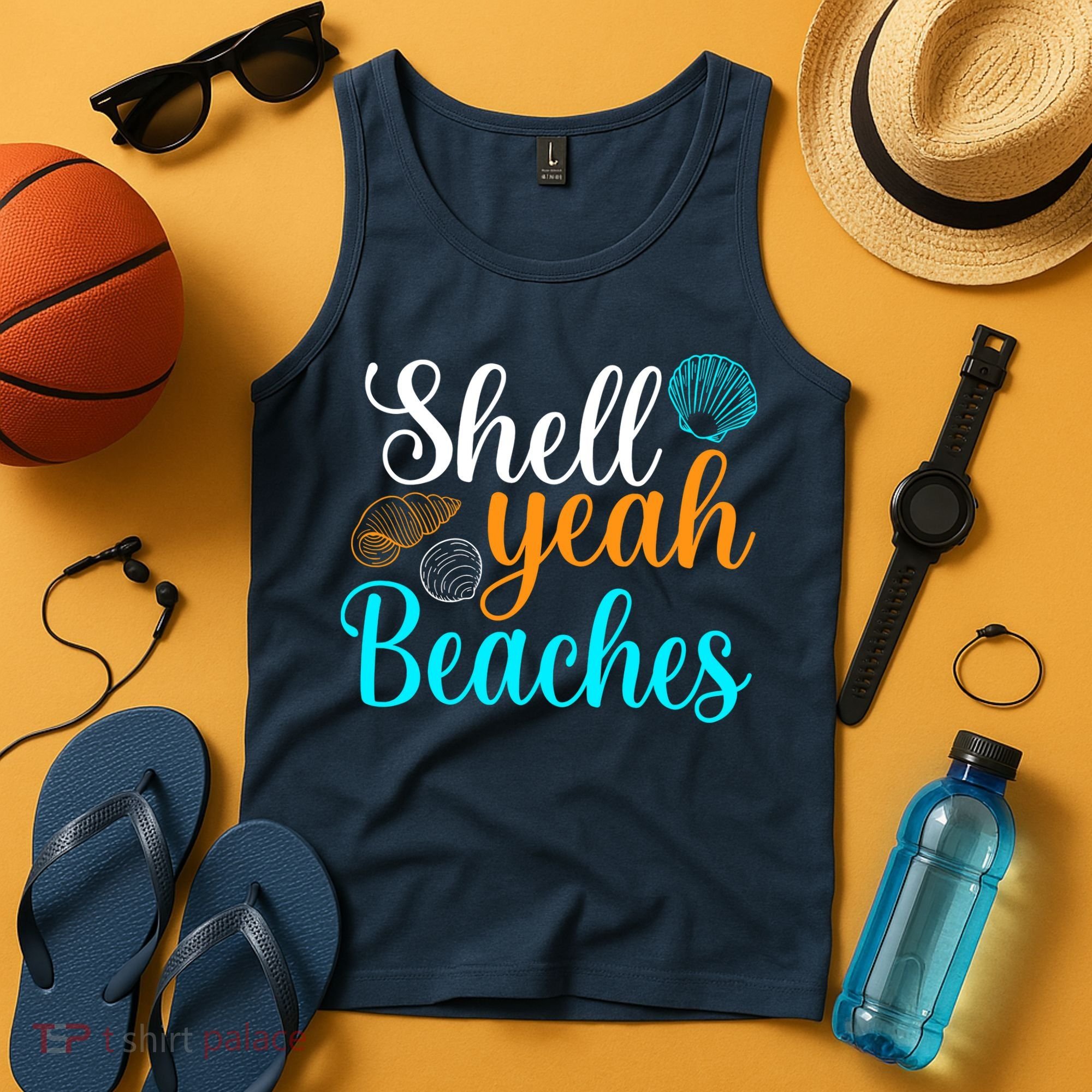 Shell Yeah Beaches Summer Vacation Tropical Cruise Tank Top