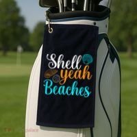 Shell Yeah Beaches Summer Vacation Tropical Cruise Golf Towel thumb 2