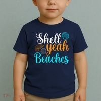 Shell Yeah Beaches Summer Vacation Tropical Cruise Toddler T-Shirt thumb 2