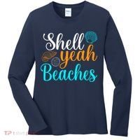 Shell Yeah Beaches Summer Vacation Tropical Cruise Women's Long Sleeve Shirt thumb 0