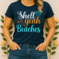 Shell Yeah Beaches Summer Vacation Tropical Cruise Women's T-Shirt thumb 2