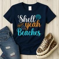 Shell Yeah Beaches Summer Vacation Tropical Cruise Women's T-Shirt thumb 3